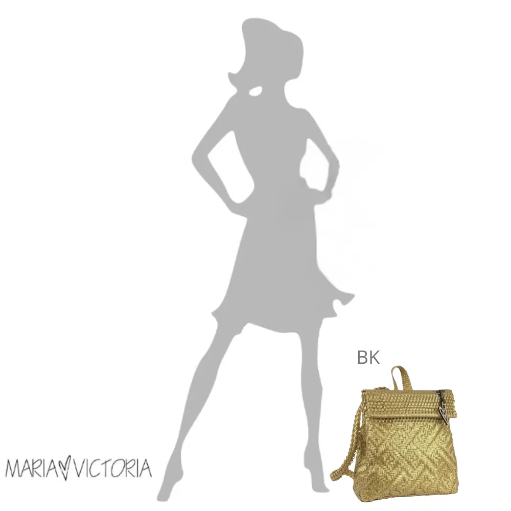 Maria Victoria | Nova BW BK | Upcycled, Handwoven, Backpack