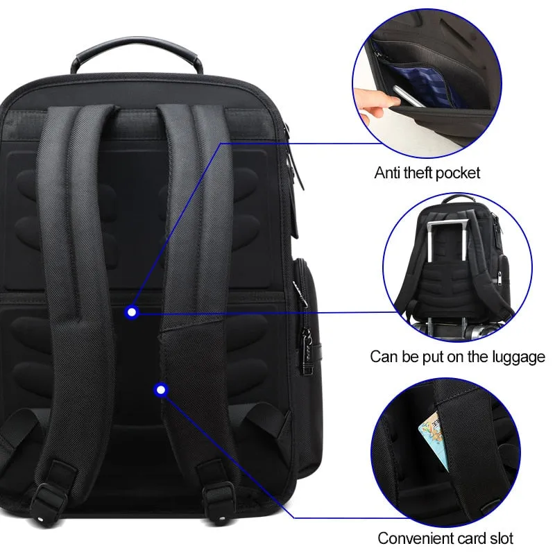 Men's Multi Function Business 15.6 Inch USB Charging Laptop Travel Backpack