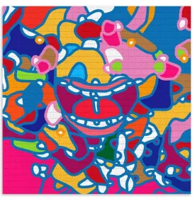 Mental Milkshake Blotter Paper Archival Print by Jayson Atienza