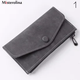 Misterolina Day Clutches Wallet Women Zipper Bag Vintage Wallet Purse Fashion Card Package Phone Bag Leather Women Wallet L09967