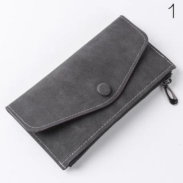 Misterolina Day Clutches Wallet Women Zipper Bag Vintage Wallet Purse Fashion Card Package Phone Bag Leather Women Wallet L09967