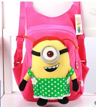 New Brand High Quality Cute 3D My Little Pony Minion Plush Backpack Children's Shoulder Bag Cartoon School Bag for Kids Satchel