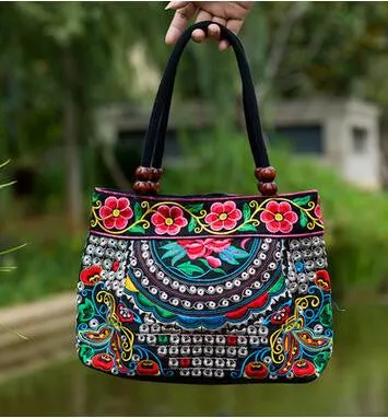 New Coming Fashion  Women' handbag!New nice Embroidered Lady bags national trend handbag embroidered embroidery Lady carry bag