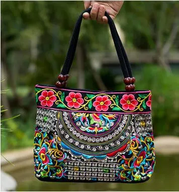 New Coming Fashion  Women' handbag!New nice Embroidered Lady bags national trend handbag embroidered embroidery Lady carry bag