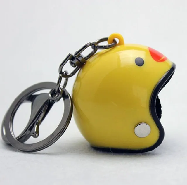 New Motorcycle Helmets Key chain Women men Cute Safety Helmet Car Keychain Bags Hot Key Ring gift Jewelry wholesale 17022