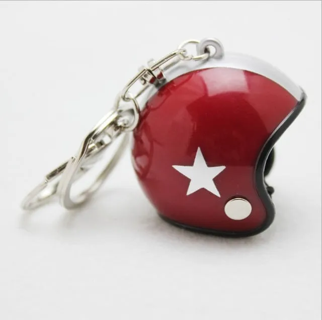 New Motorcycle Helmets Key chain Women men Cute Safety Helmet Car Keychain Bags Hot Key Ring gift Jewelry wholesale 17022