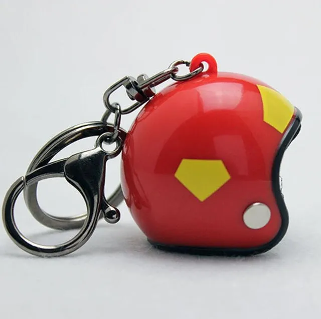 New Motorcycle Helmets Key chain Women men Cute Safety Helmet Car Keychain Bags Hot Key Ring gift Jewelry wholesale 17022