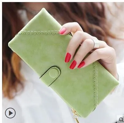 Nubuck Leather Women Wallets Female Fashion Zipper Small Wallet Women Short Coin Purse Holders Retro Wallet and Purses portfolio