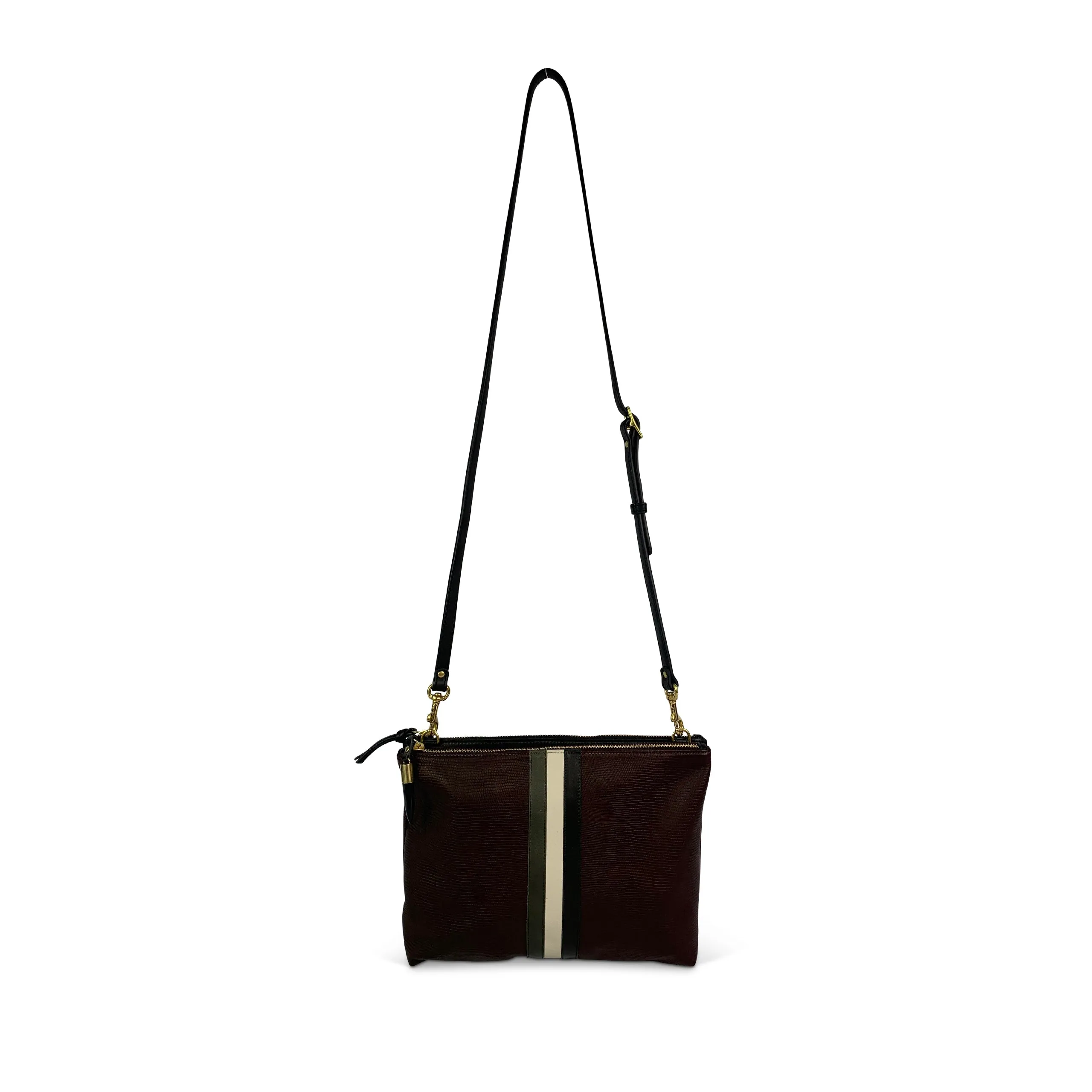 Oxblood Petite Lizard Harford Crossbody