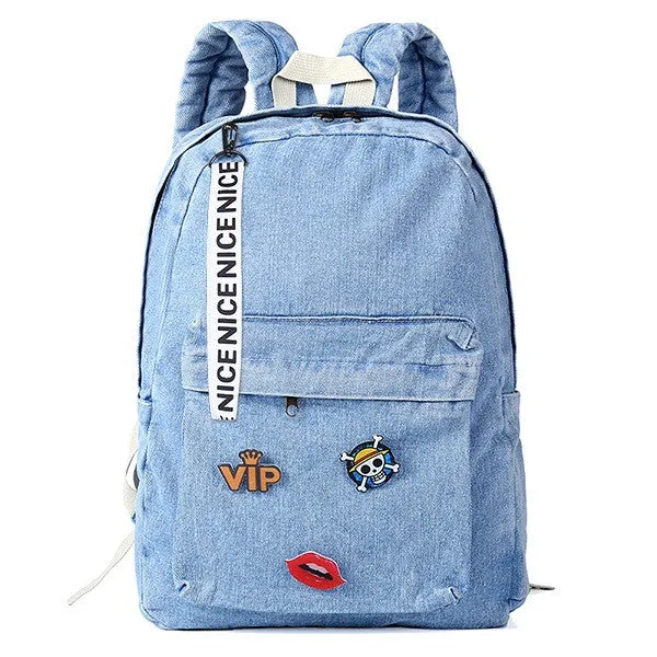 PECKHAMRYE backpack schoolbag women school backpack bags denim jeans backpack teenage backpacks for girls feminine bagpack