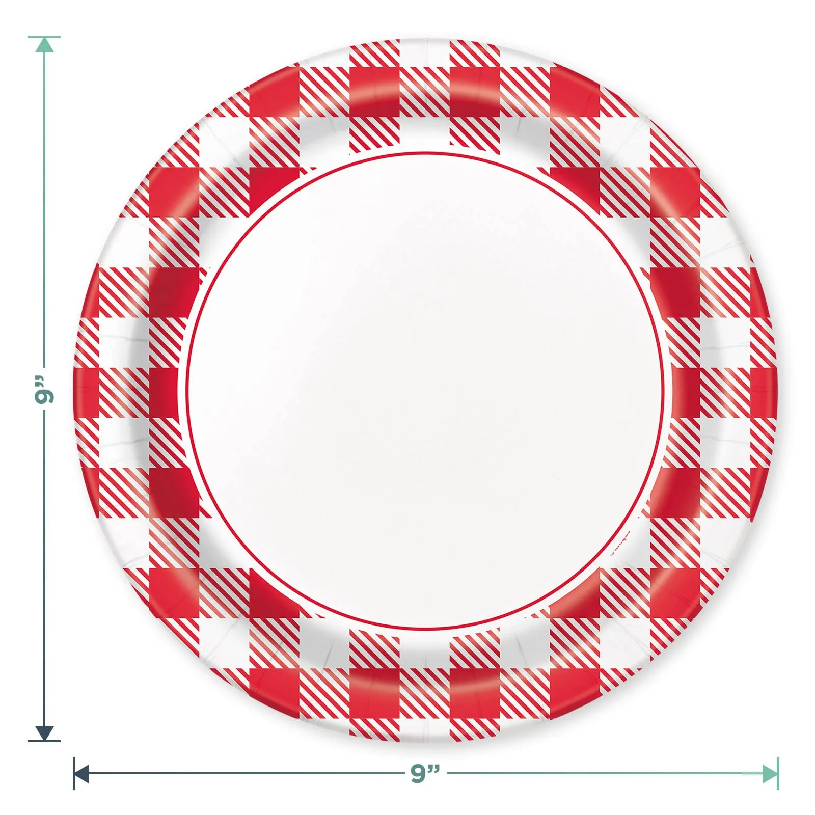 Picnic Party Oval Platter, Appetizer Plate, Luncheon Napkin, and Table Cover Set (Serves 16)