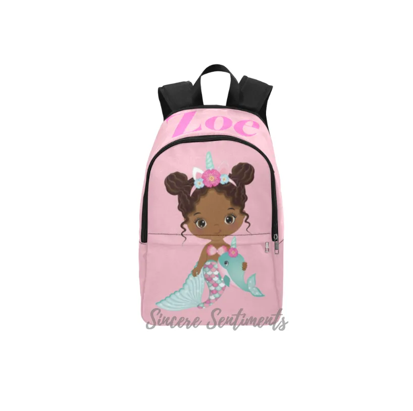 Pink Mermaid Backpack and Lunch Bag Set