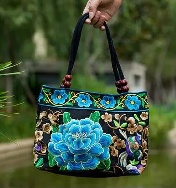 Price-promotion Women' handbag!New nice Embroidered Lady bags national trend handbag embroidered embroidery Lady carry bag