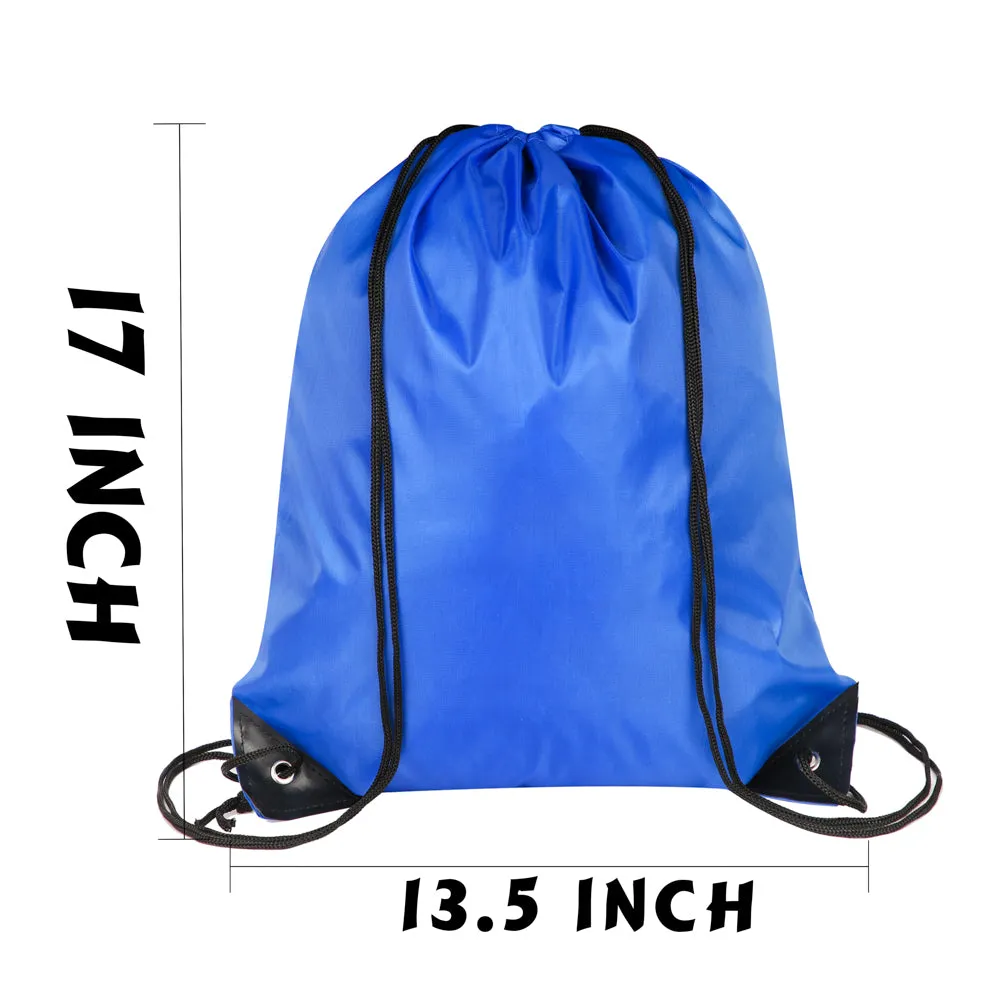 PROLOSO Drawstring Bags Bulk Sports Gym Backpack Pull String Bags Cinch Tote Sacks for Traveling Storage 10 Pcs