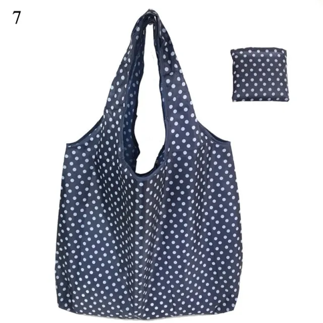 Reusable Shopping Bags - Eco-Friendly Foldable with Pouch - Washable and Waterproof