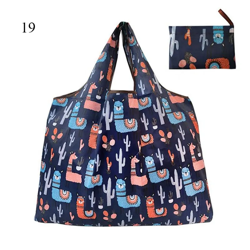 Reusable Shopping Bags - Eco-Friendly Foldable with Pouch - Washable and Waterproof