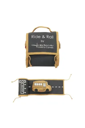 RIDE & ROLL TOY SCHOOL BUS SET