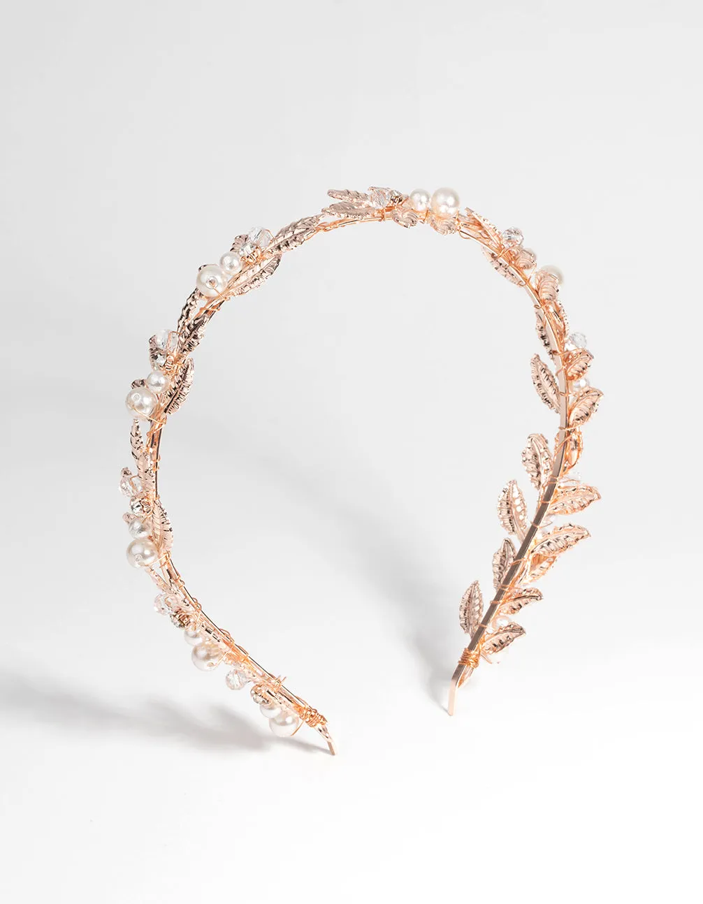 Rose Gold Vine & Pearl Alice Band