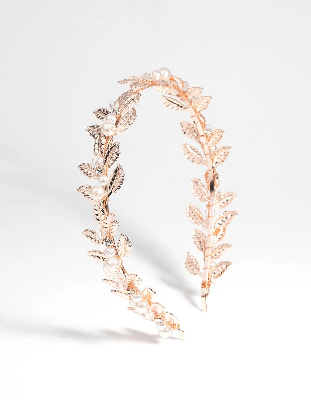 Rose Gold Vine & Pearl Alice Band