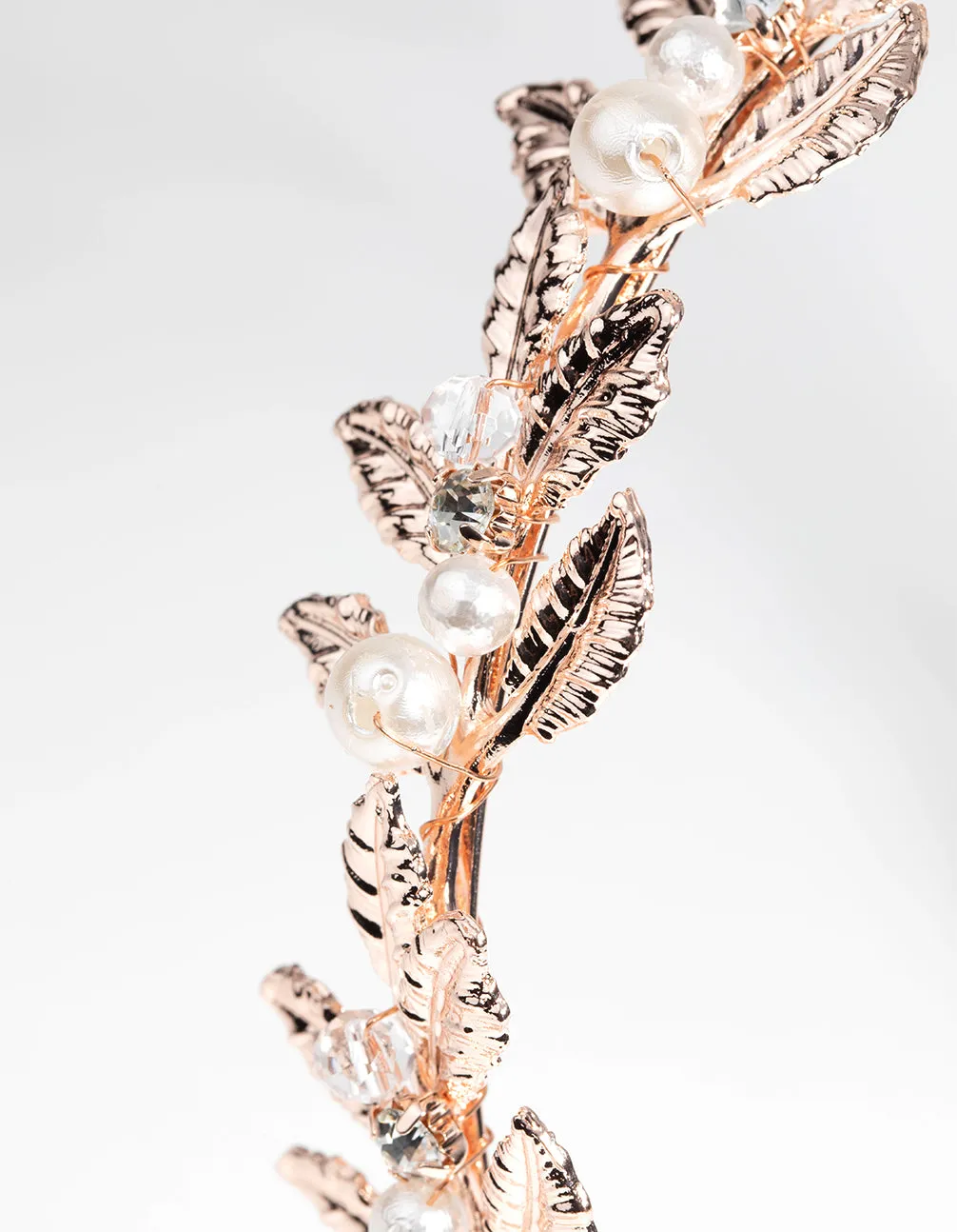 Rose Gold Vine & Pearl Alice Band