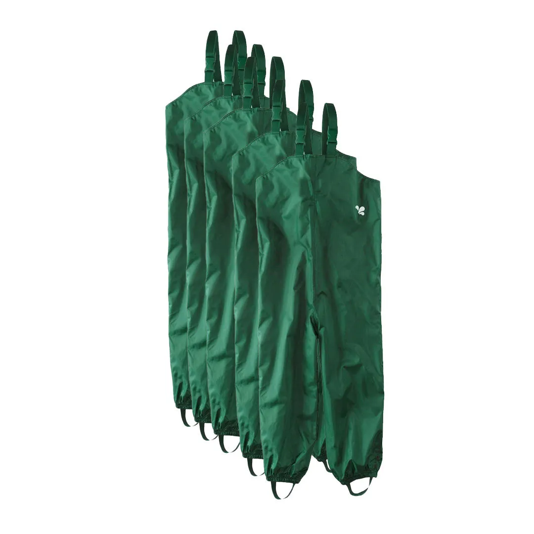 Set of 10 Children's Waterproof Dungarees (Green)