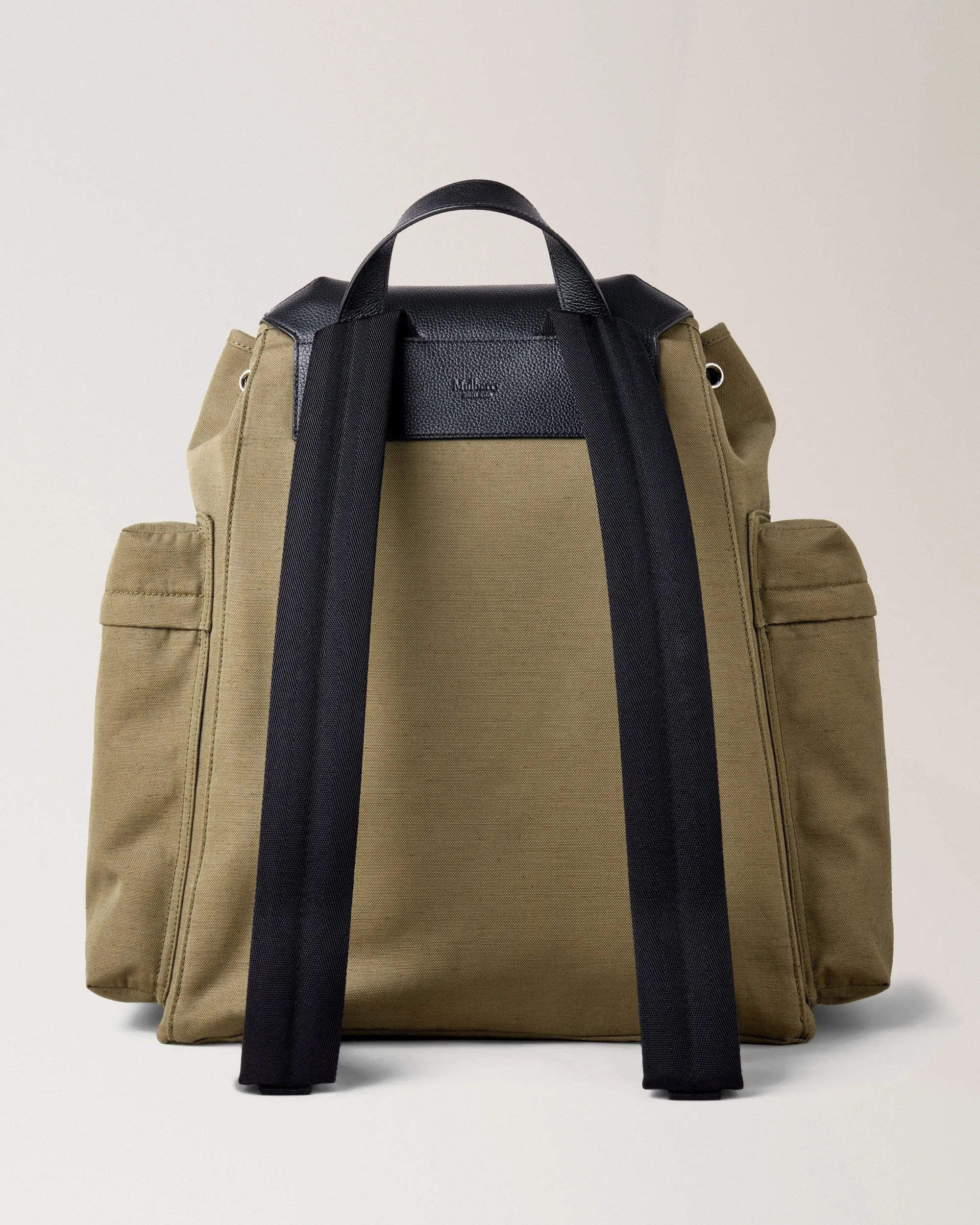 Skye Oversized Backpack Olive & Black Canvas Small Classic Grain