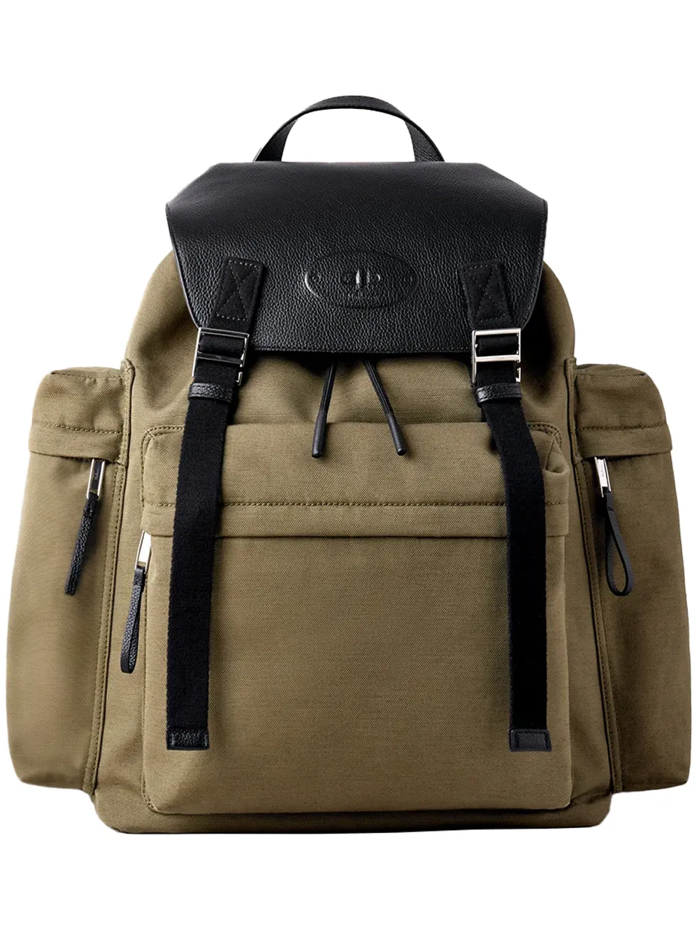 Skye Oversized Backpack Olive & Black Canvas Small Classic Grain