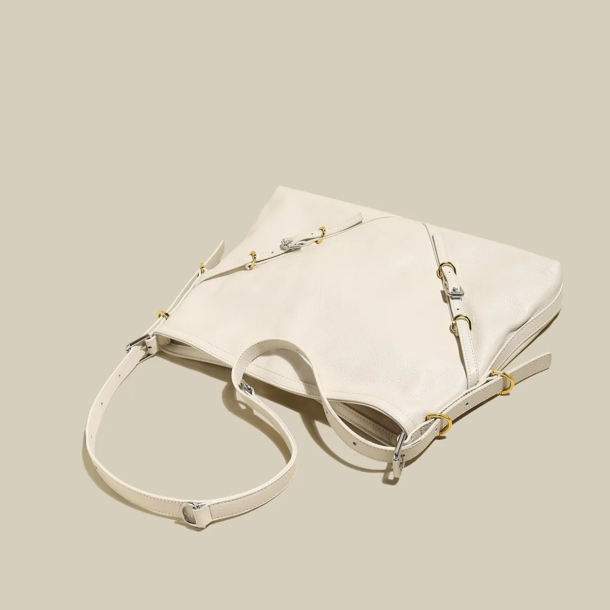 Slouchy V-Shaped Shoulder Bag