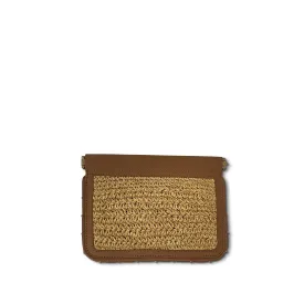 Small Snap Raffia Pouch