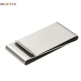 Stainless Steel Slim Double Sided Men Women Money Clip Wallet Metal Credit Card Money Holder Bill Steel Clip Clamp