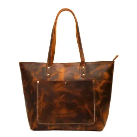 Stylish Genuine Cowhide Leather Tote for Women