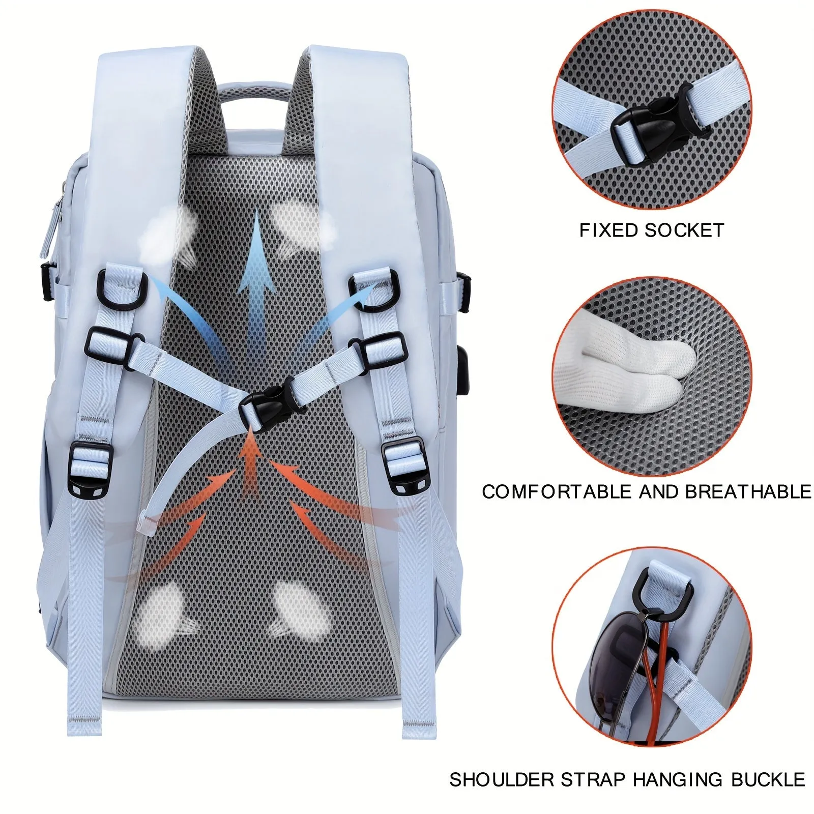 Stylish Travel Backpack with Shoe Compartment for Men and Women