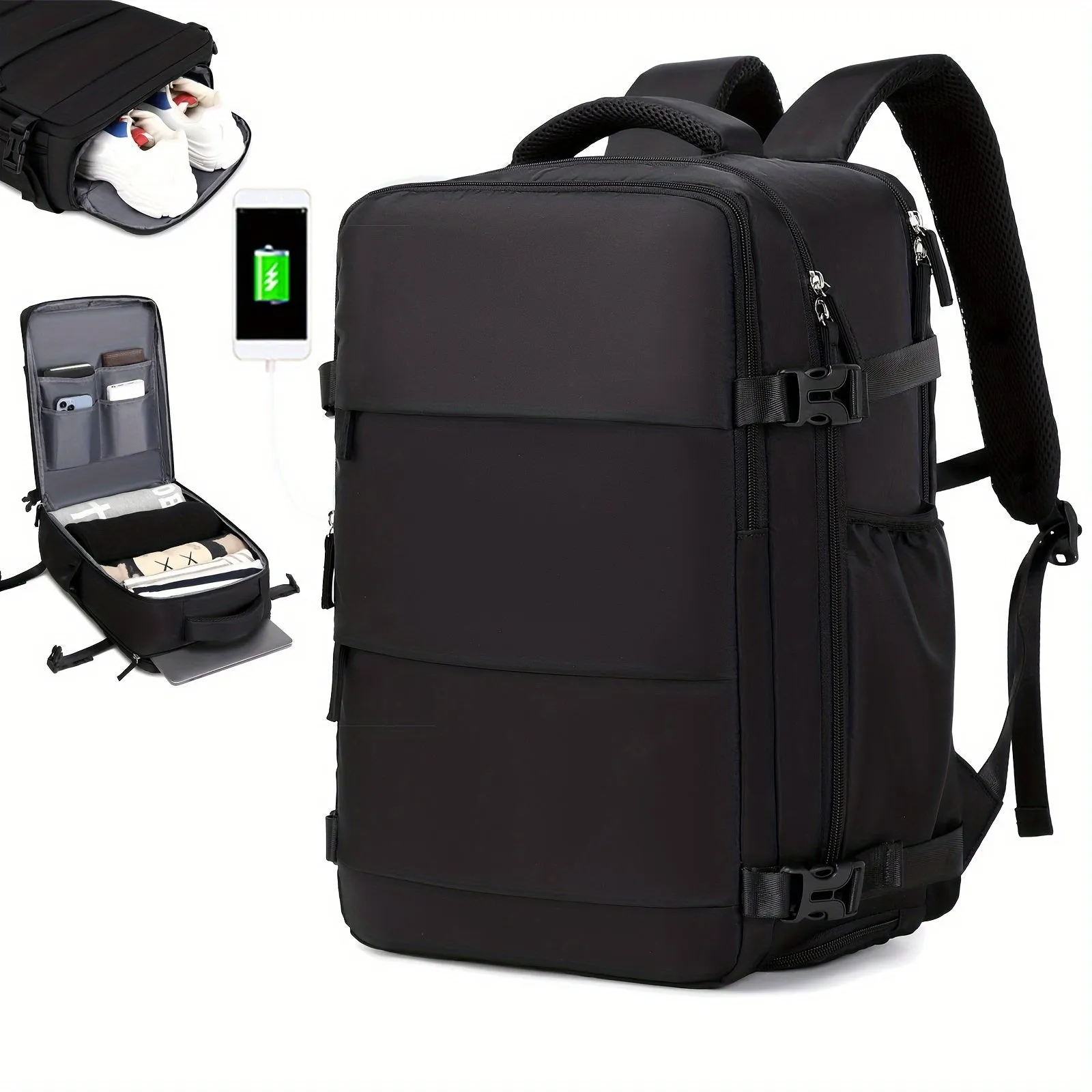 Stylish Travel Backpack with Shoe Compartment for Men and Women