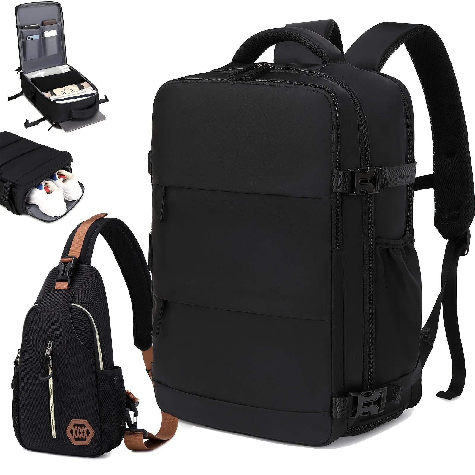 Stylish Travel Backpack with Shoe Compartment for Men and Women