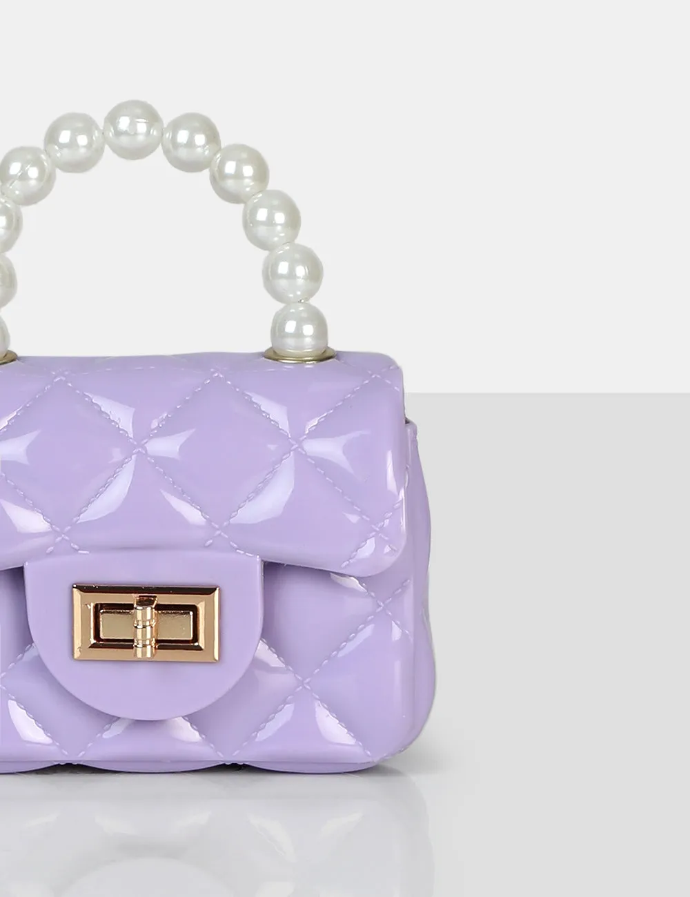 The Iddy Lilac Patent Pearl Mini Bag