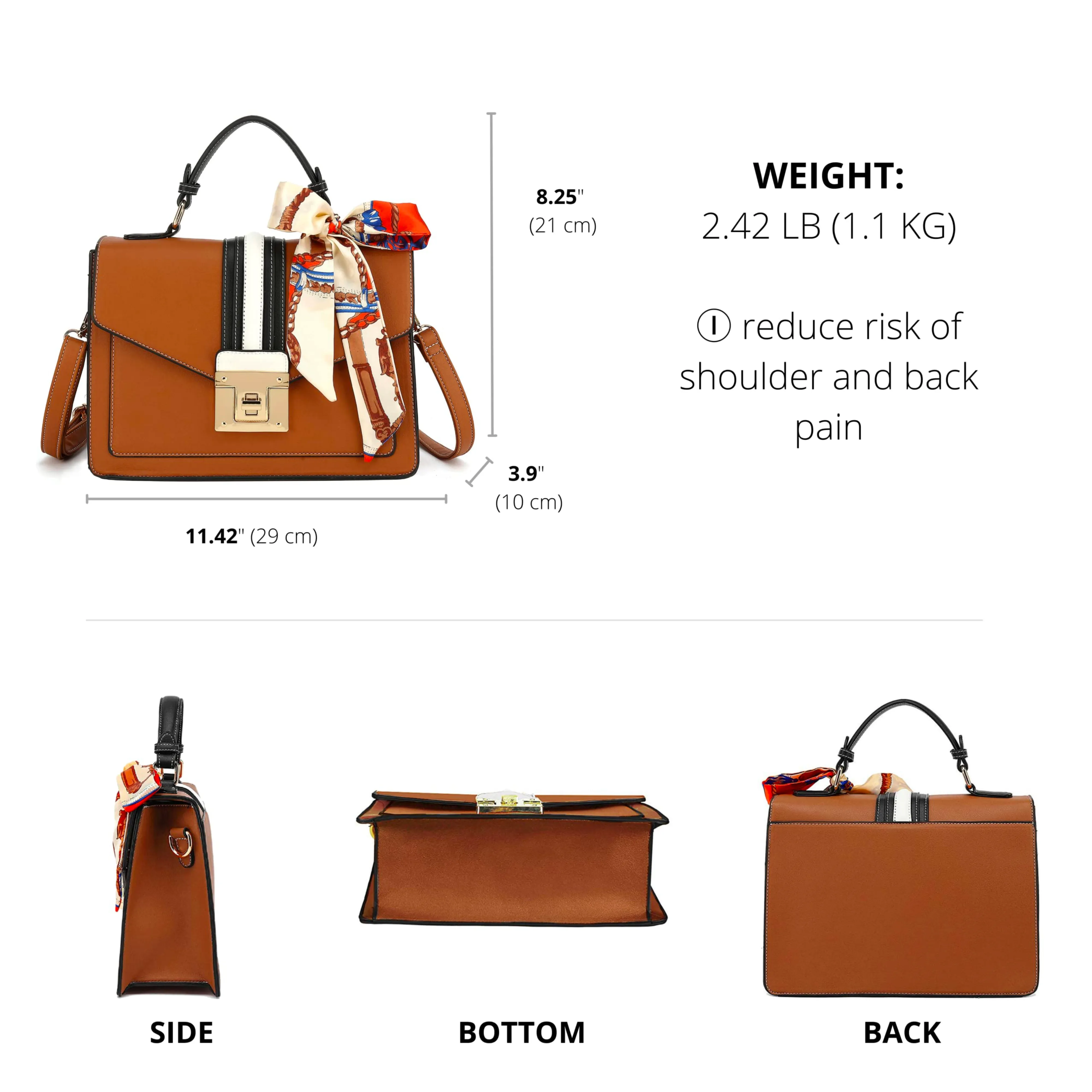 Top Handle Satchel Handbag H2065