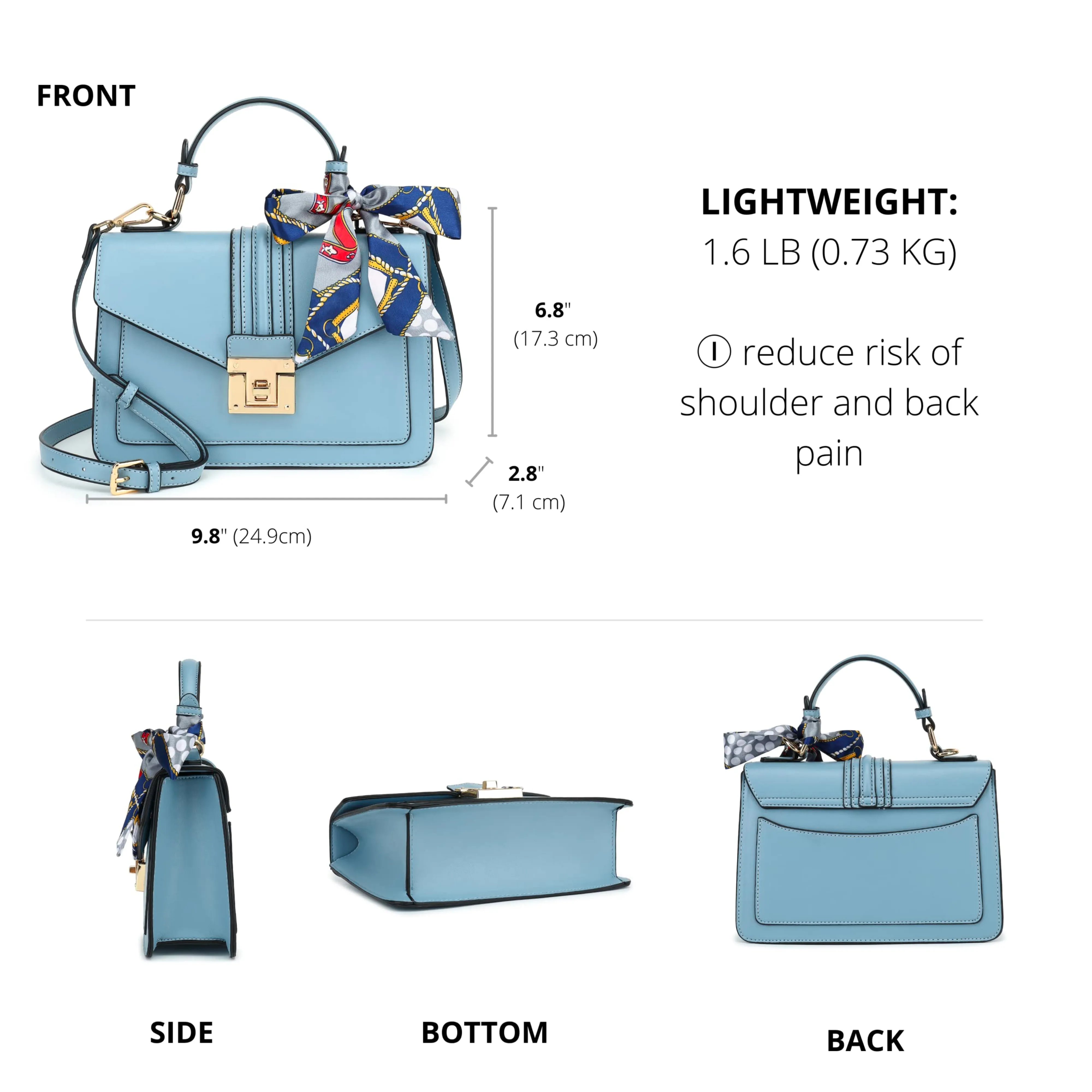 Top Handle Satchel Handbag H2065