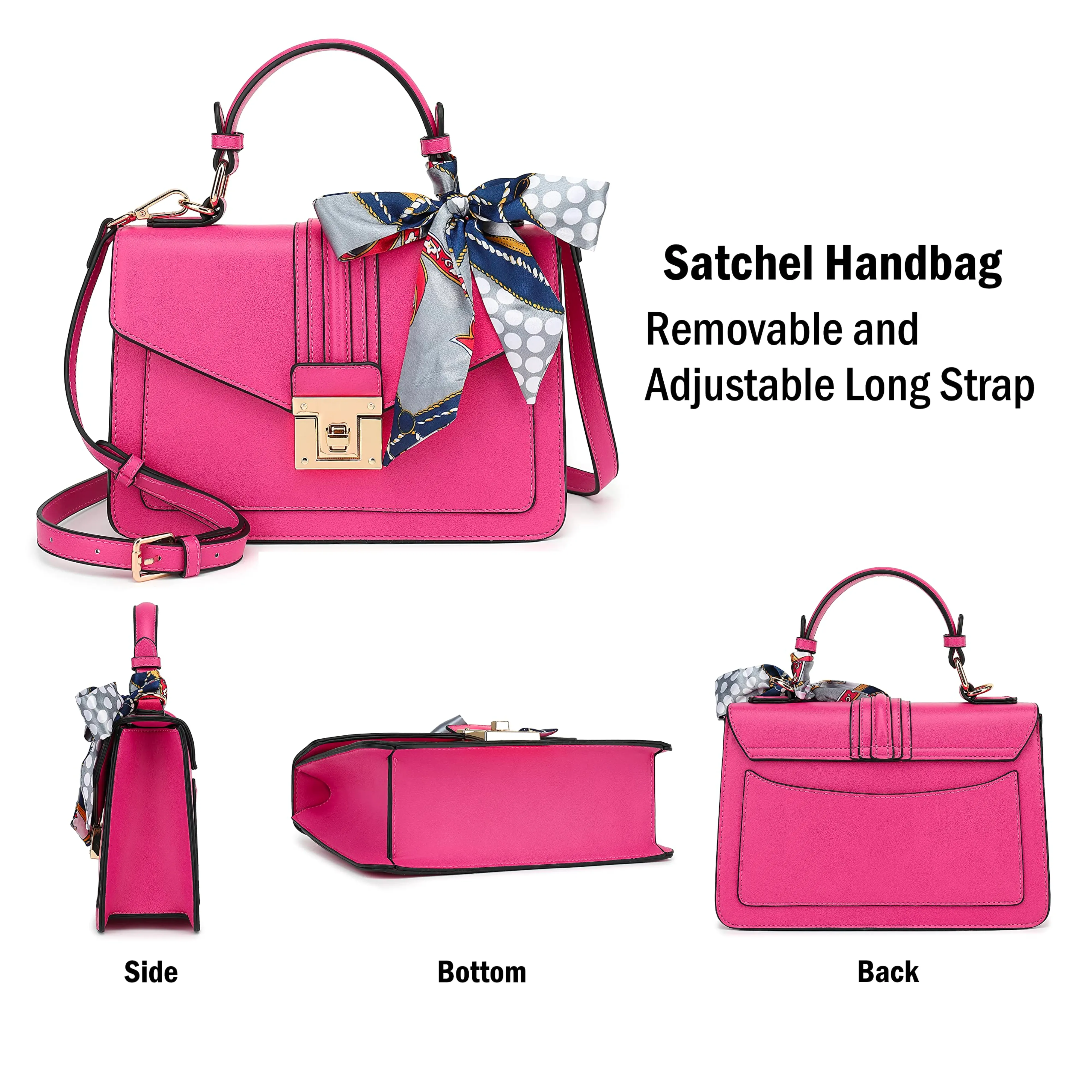 Top Handle Satchel Handbag H2065