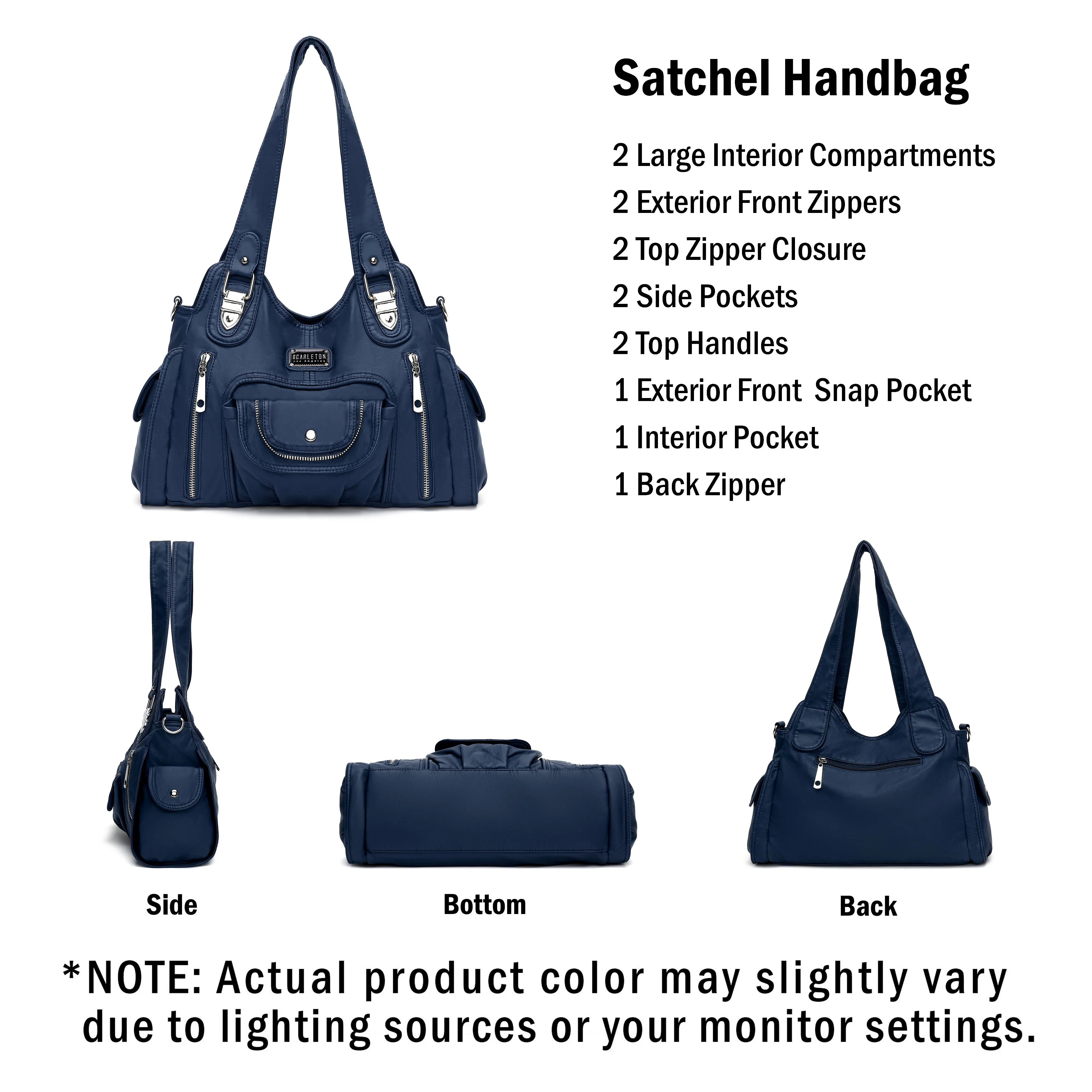 Ultra Soft Satchel Handbag H1635