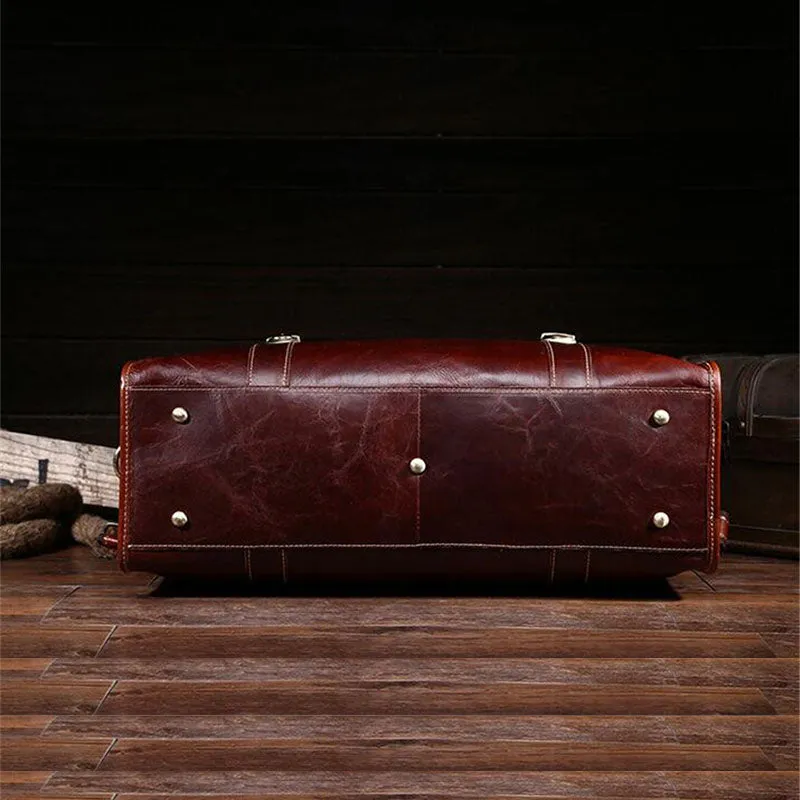 Vintage Luxe Leather Travel Bag