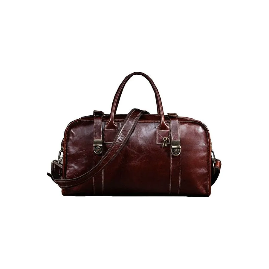 Vintage Luxe Leather Travel Bag