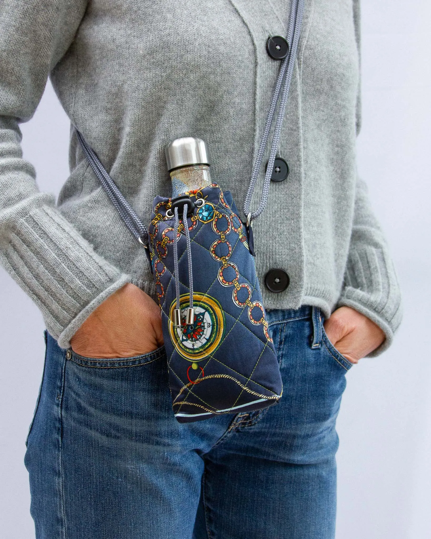 Water Bottle Bag in Grey