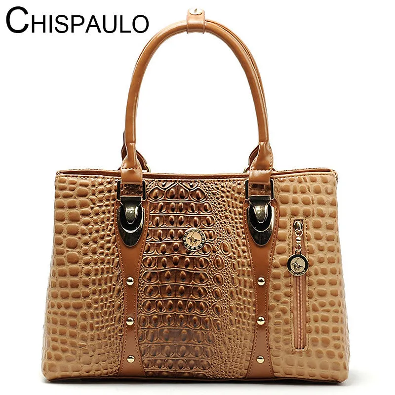 Women Bag 2016 Bag Handbags Women Famous Brands Luxury Designer Handbag High Quality Crocodile Leather Tote Hand Bag Ladies B051