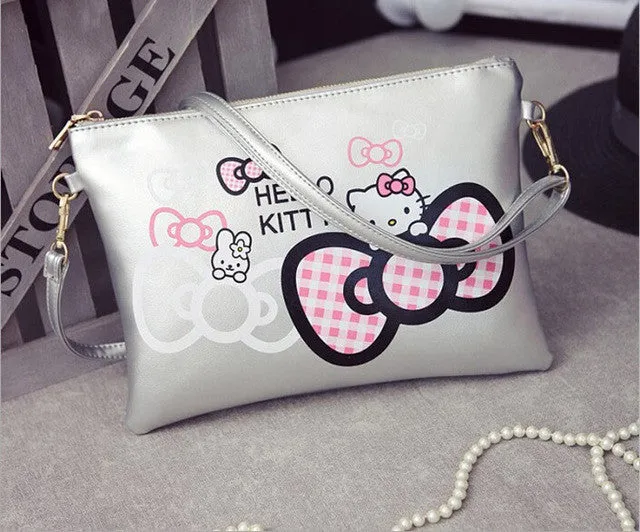 Women Hello Kitty Messenger Bags Minnie Mickey Bag Leather Handbags Clutch Bag Bolsa Feminina mochila Bolsas Female  sac a main