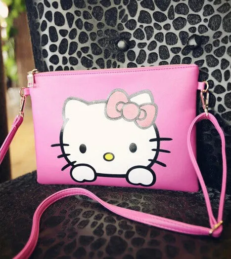 Women Hello Kitty Messenger Bags Minnie Mickey Bag Leather Handbags Clutch Bag Bolsa Feminina mochila Bolsas Female  sac a main