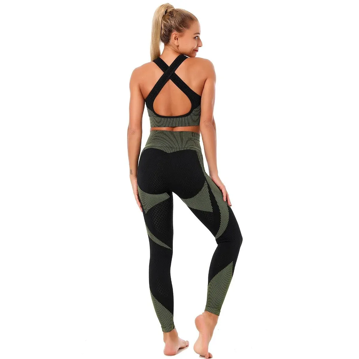 Women's Patchwork Complete Workout Gym Gear