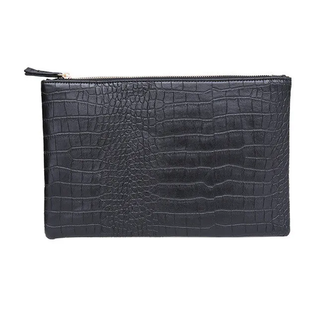 Yogodlns Fashion crocodile grain women's clutch bag leather women envelope bag clutch evening bag female Clutches Handbag