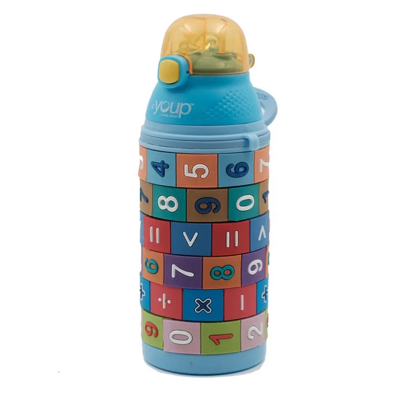 Youp Stainless steel insulated blue color kids sipper bottle YP402 - 400 ml